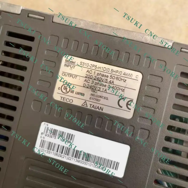 

Second hand S310-2P5-H1D 0.4KW inverter tested OK and shipped quickly