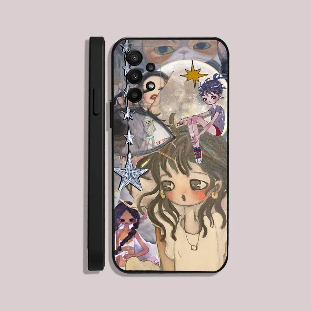 Cute Aya Takano  Phone Case For Samsung S24,23,22,30,21,10,9,Ultra,Plus,Lite,FE,5G Black Soft Case