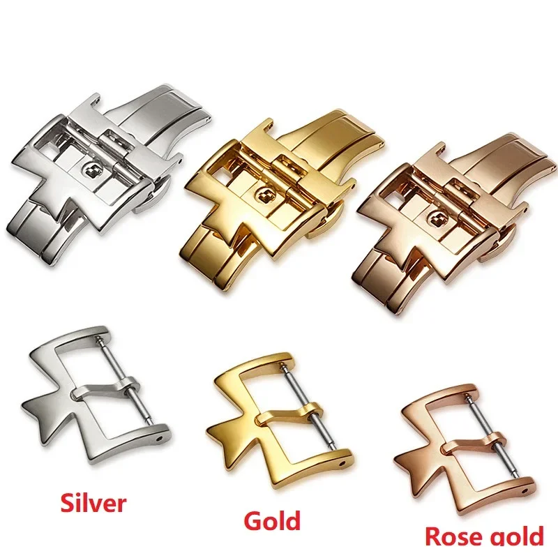 Metal Watch Clasp For Vc Vacheron Watch Strap Buckles Constantin 16mm 18mm Silvery Golden Rose Gold Stainless Steel Pin Clasp