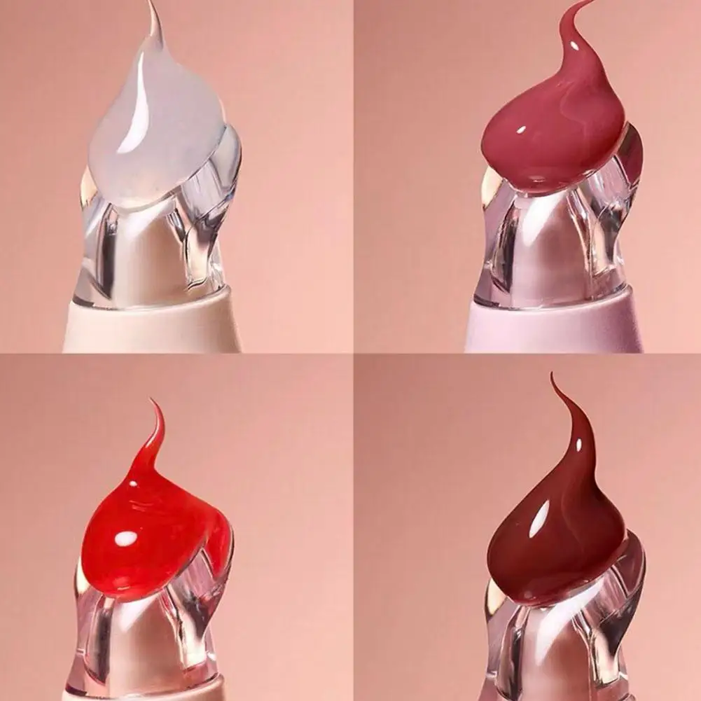 Colored Lip Gloss Soft Tube Transparent Mirror Lip Tint Crystal Plumping Lip Glaze Water Gloss Moisturizing Clear Lip Balm