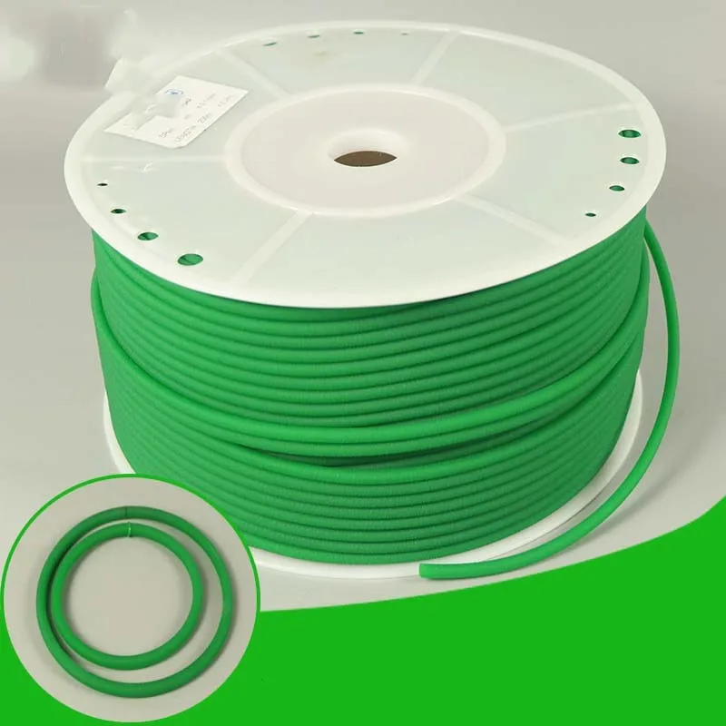 Heat-Spliced PU Round Belt Green Rough/Red Smooth Surface Industrial O-Type Drive Belt DIA 2/2.5/3/3.5/4/4.5/5/5.5/6/6.5mm-20mm - Detail 1