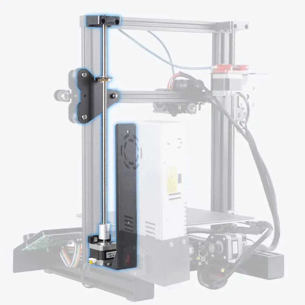 Ender 3 Impresora 3D Kit de doble eje Z Fuente de alimentación de metal Actualización del motor paso a paso