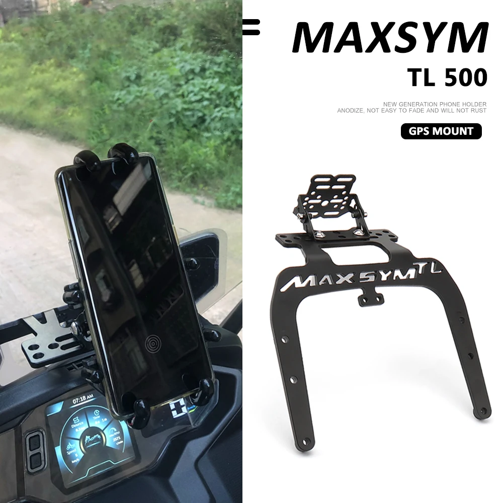 New MAXSYM TL500 GPS Mount Fit Motorcycle Accessories Phone Holder Stand Navigation Plate Bracket For SYM Maxsym TL 500