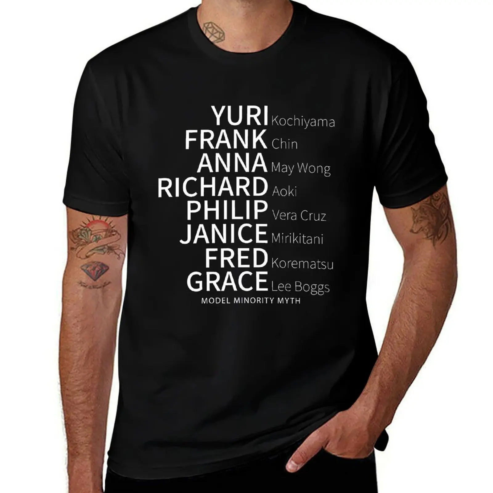 Model Minority Myth T-Shirt Casual Simple Design Short Sleeve Shirt T-Shirt