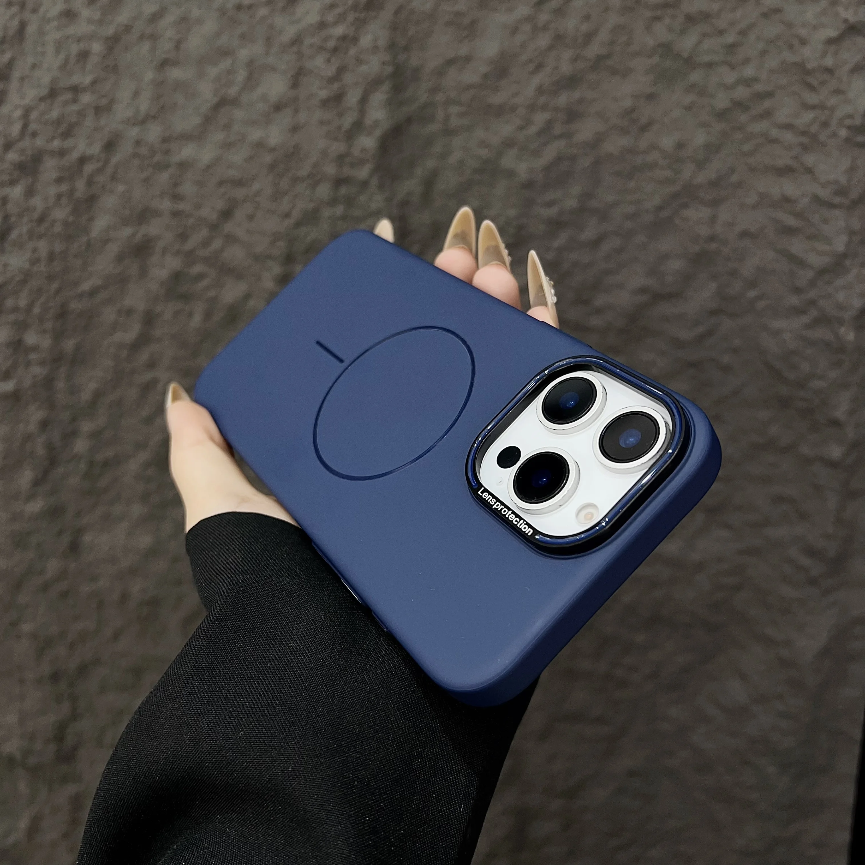 Adecuado para iPhone 13 14 Pro 15 16 Pro Max funda protectora magnética original Magsafe para teléfono, agradable para la piel, anticaídas y anti s