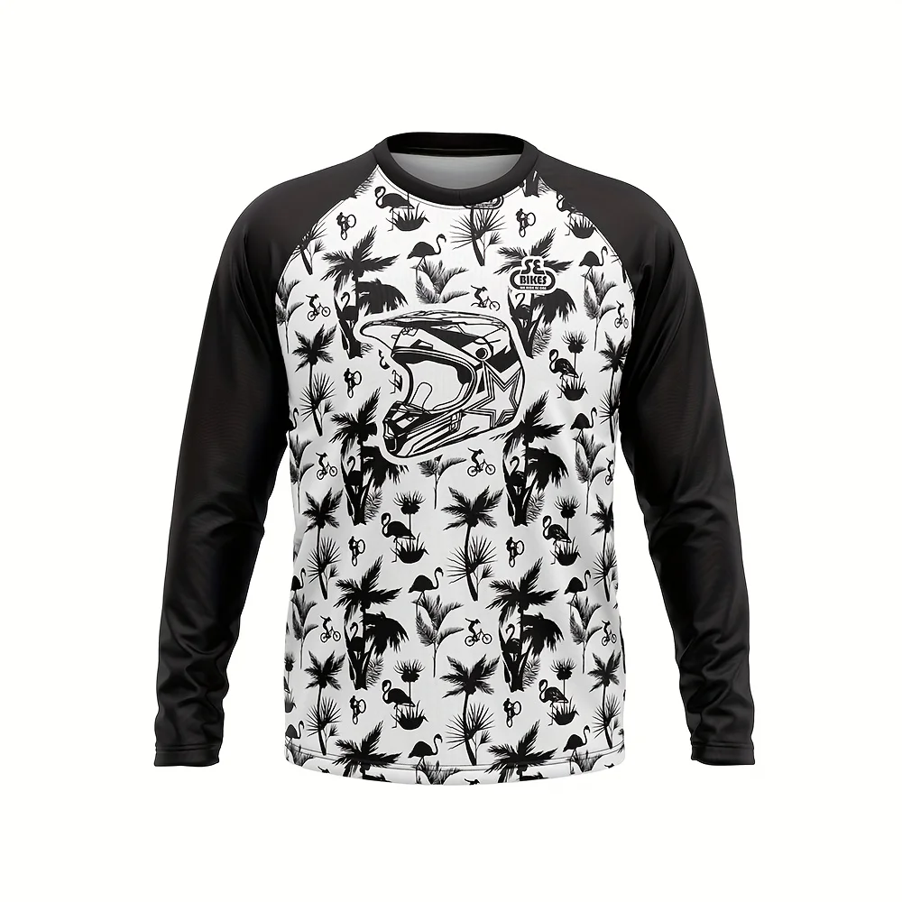 

Universal Cycling Jersey Quick-Dry Mid-Stretch Breathable Moisture Shirt For Downhill Enduro MTB Biking Running Sports No Fading