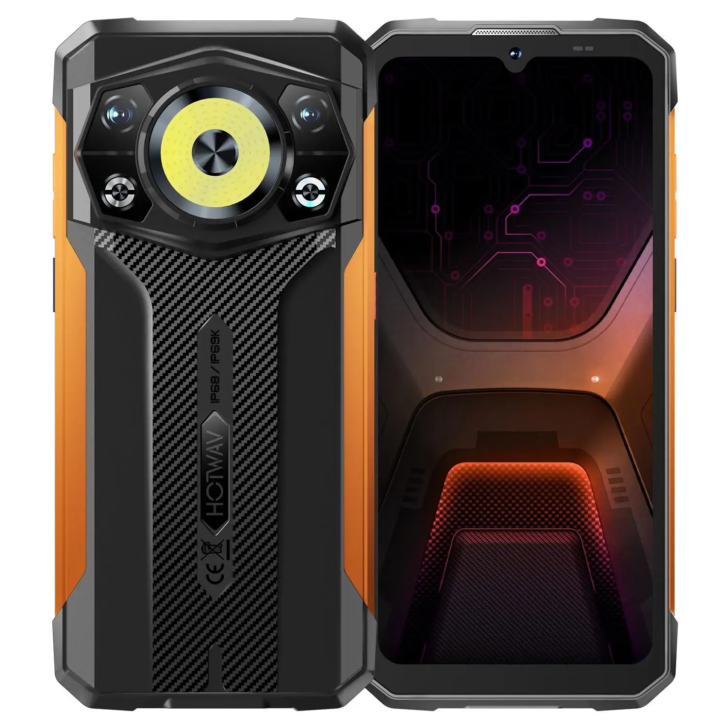 HOTWAV Cyper 16 Pro Rugged Phone 8GB+512GB 6.6'' Android 15 Helio G100 6280mAh 108MP NFC 4G Smartphone