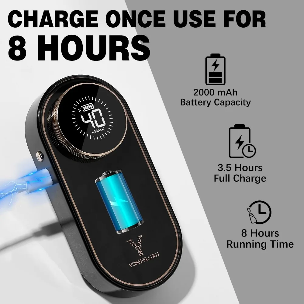 Professionele elektrische nagelboormachine - 40000 RPM oplaadbaar met LCD-display voor manicure-pedicureset