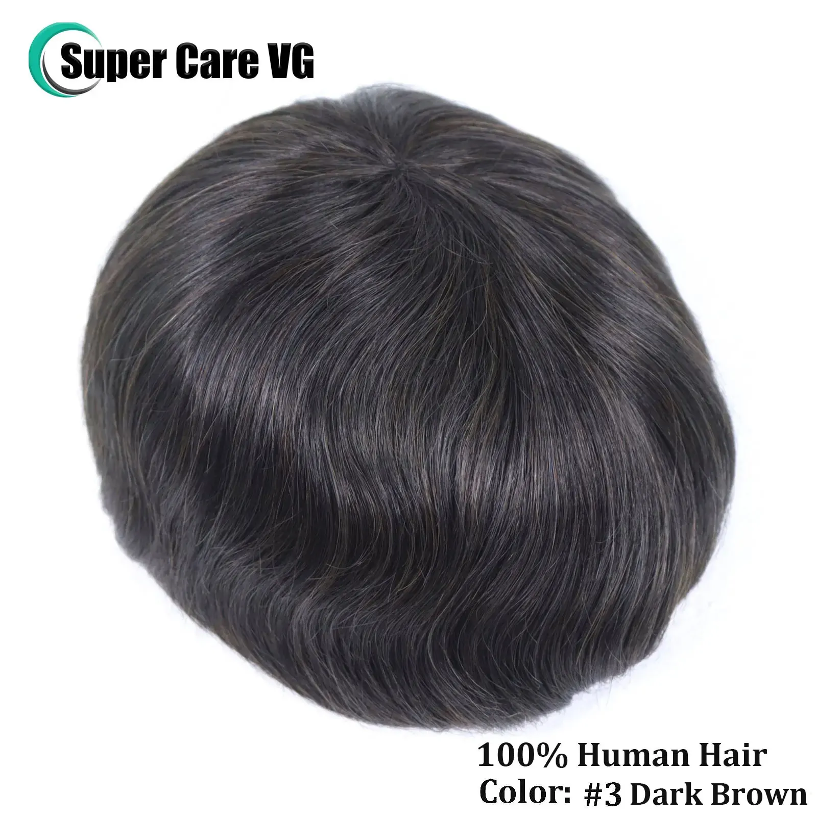 Ash Blonde Mens Toupee Hair System For Men Hair Wig Small Scallop Front Male Topper Brown Hairpiece PU Mono  8x10