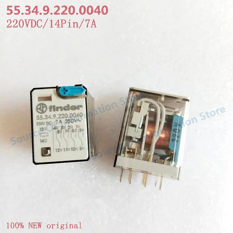55.34.9.220.0040 Finder Relay 220VDC 14-Pin 7A 100% New