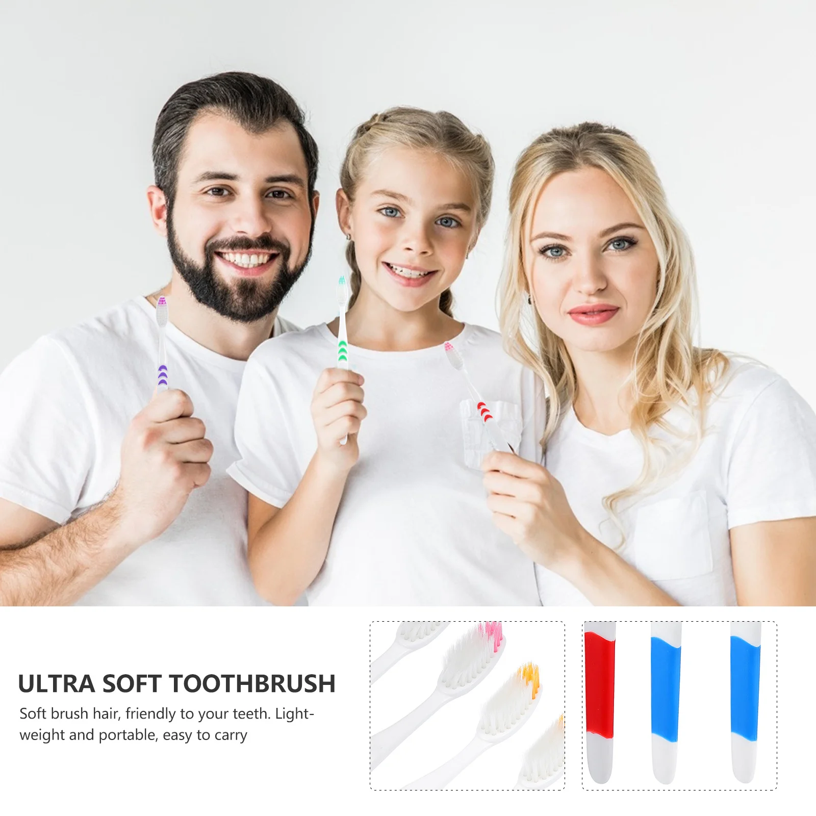 

30Pcs Disposable Travel Toothbrush Soft Bristle Tooth Cleaning Tool Ergonomic Handle Ideal for Hotel Backpack Gym Purse