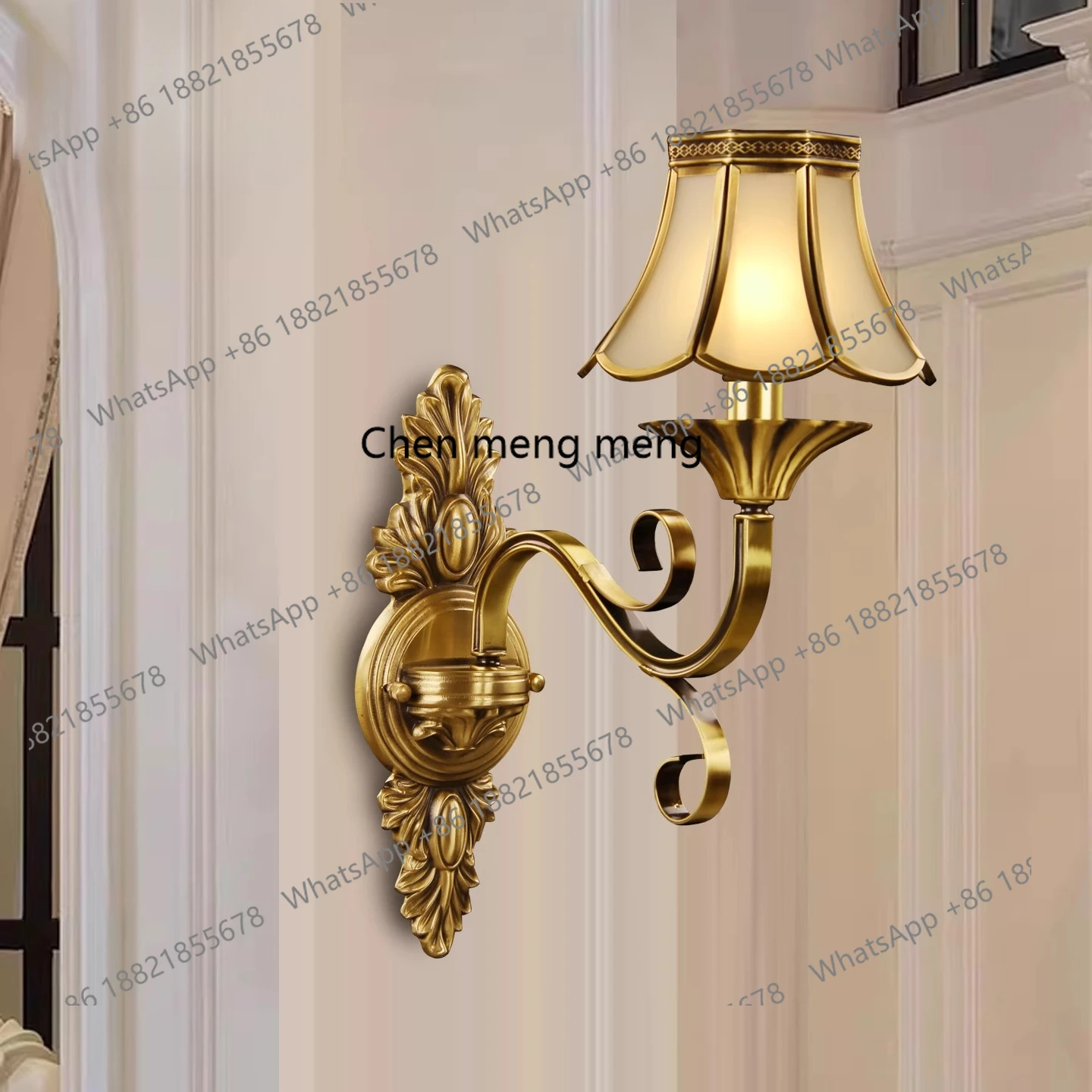 American antique all-copper wall lamp Entry porch balcony foyer stairwell aisle antique wall lamp B152