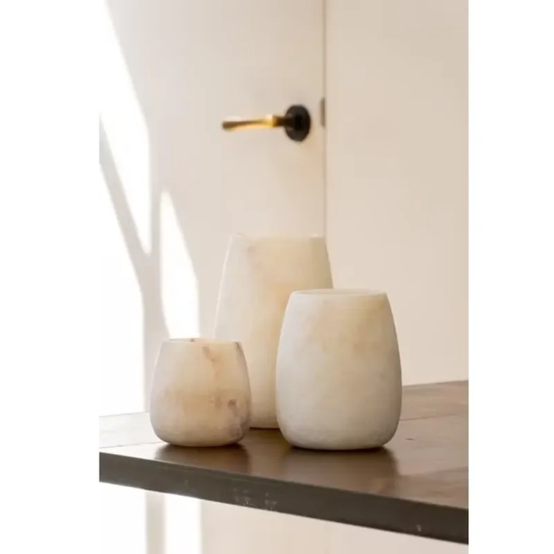 for Modern Handmade Indian Marble Vases Polished Craftsmanship Simple Home Decor Wedding