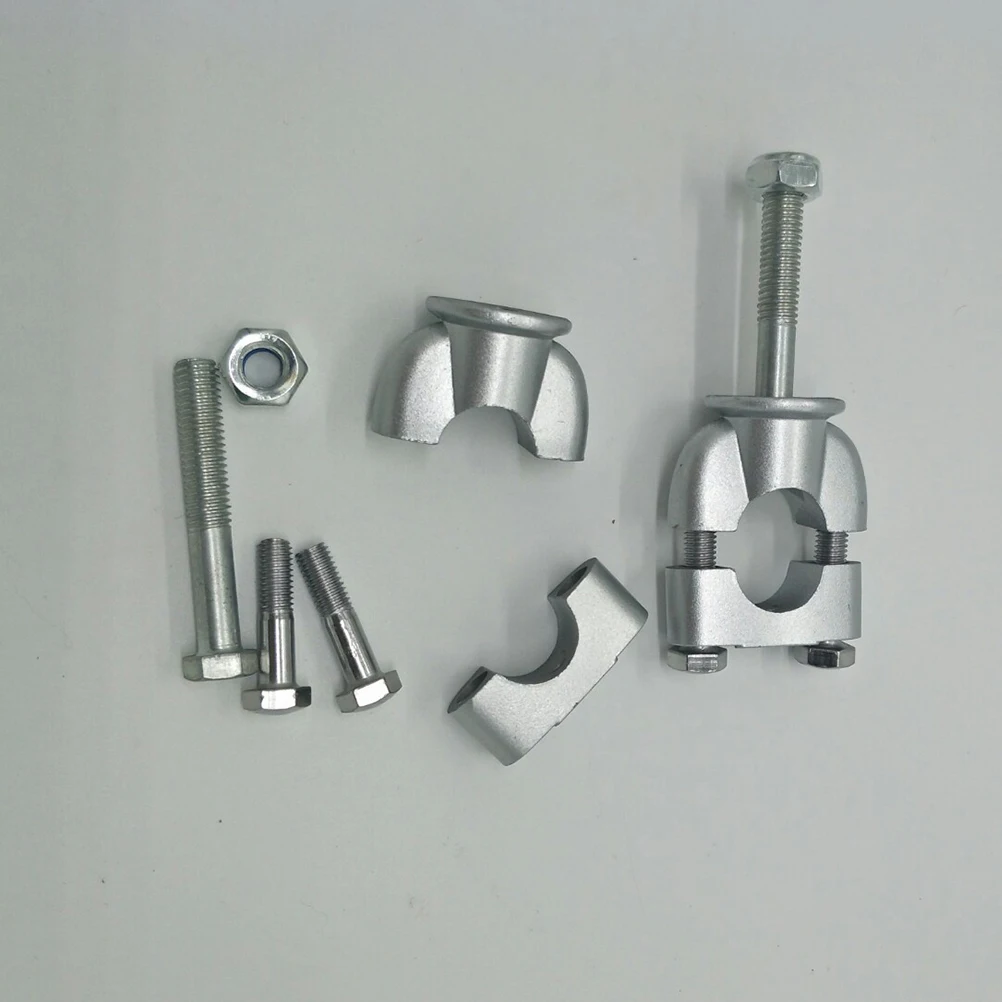 

2pcs Motorcycle Handlebar Riser Clamps Adjustable Alloy Bar Connectors For Motorbike Stable Durable Long Life Easy Installation