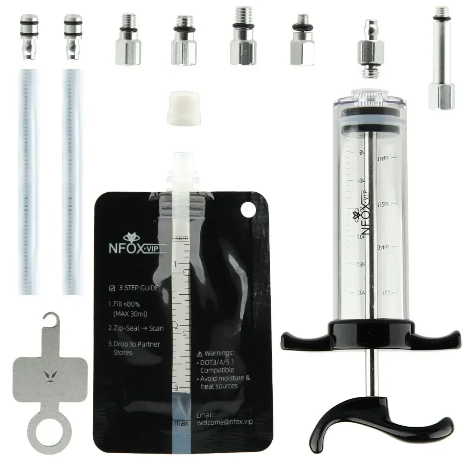 AliExpress nfox NFOX Aluminium Oil Change Tool 14-piece Set Is Suitable for Bicycle Electric Scooter Hydraulic Brake Oil Disc Oil Brake Exhaust