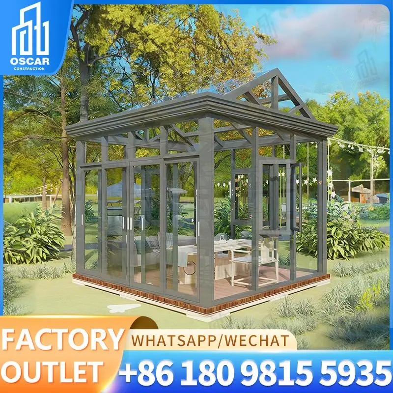

Aluminium Insulated Glass Veranda Sunrooms for Outdoor Relaxation Patio Gathering Garden Party sunroom