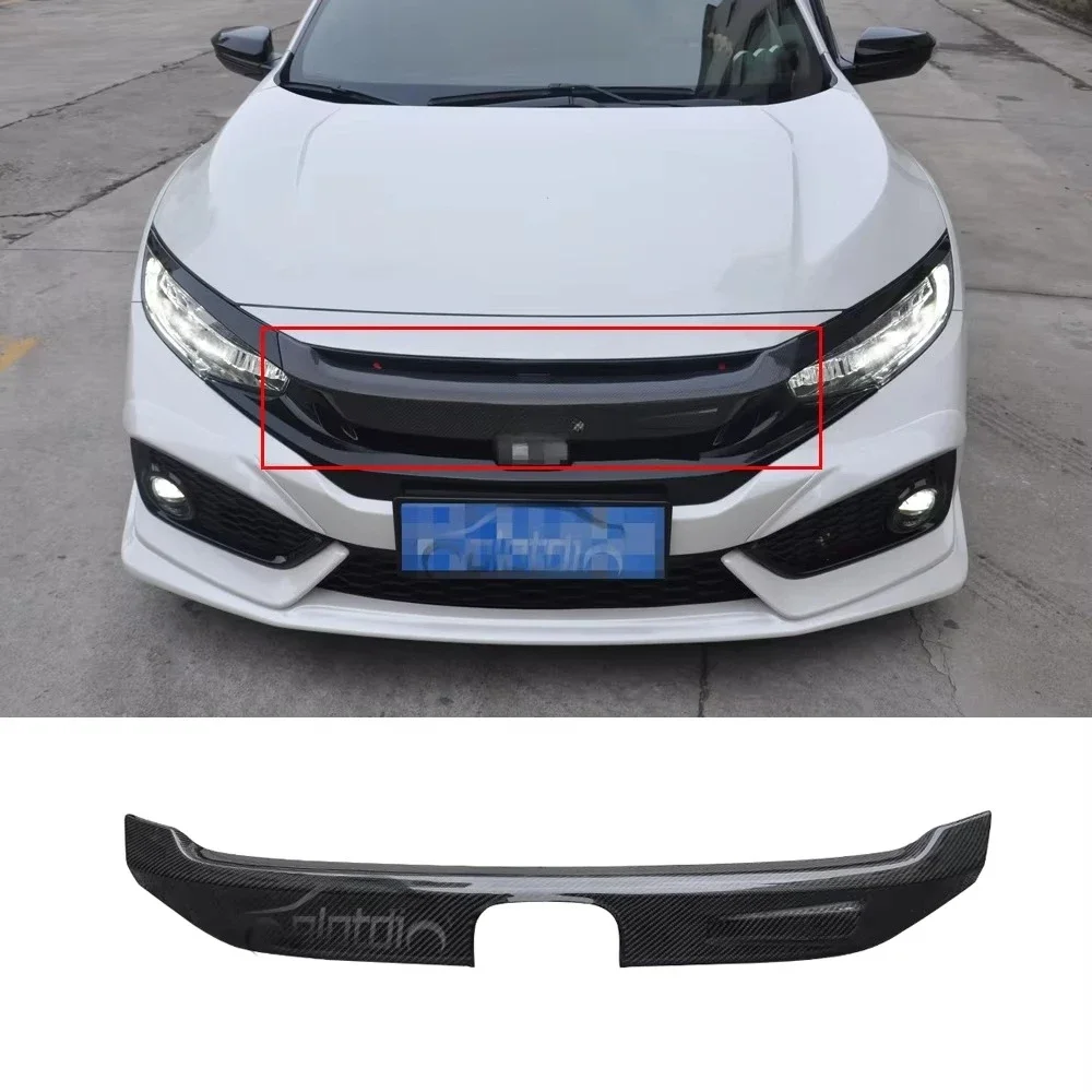 

M Style Carbon Front Bumper Air Flow Grille Mesh For Honda 10th For Civic FC1 FK7 Type R 2016+ Car Grills