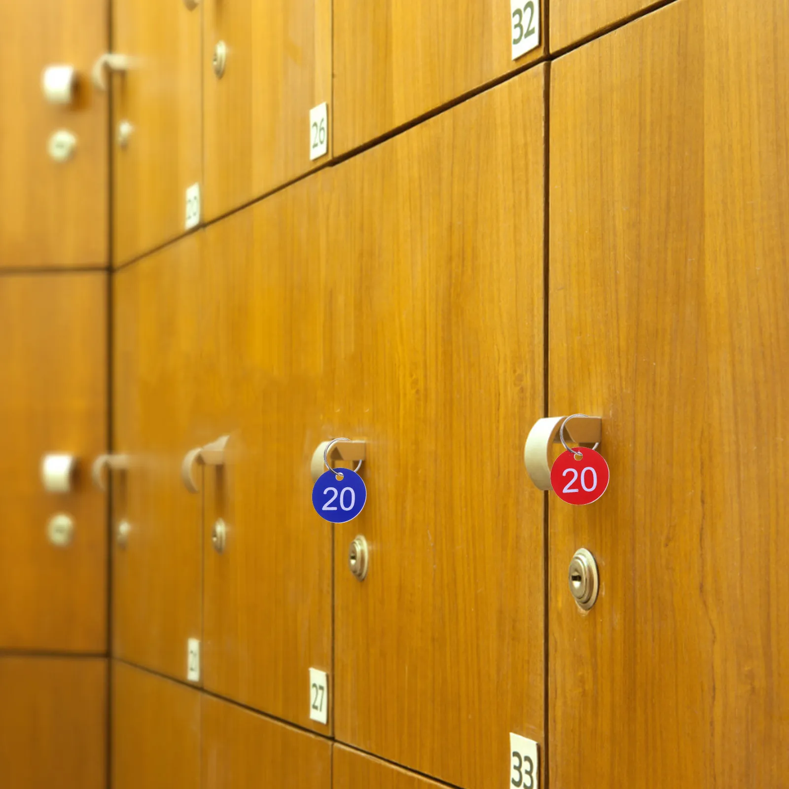 40Pcs Metal Round Numbered Key Tags Waterproof Tags for Key Organization in Wet Areas Sauna Bath Storage Facility Locker Room