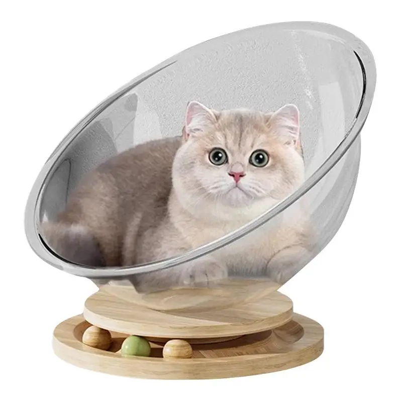 Cute Cat Bed Space Capsule Cat Bed Hammock Easy Cleaning Stable Activity Center Cat Furniture Pet Supplies Small Pets Bed Toy