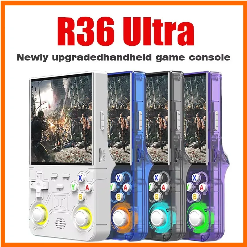 

Портативная игровая консоль R36 ULTRA Retro с Linux-системой, 4-дюймовым IPS-экраном, R36S, 64 ГБ/128 ГБ памяти для игр