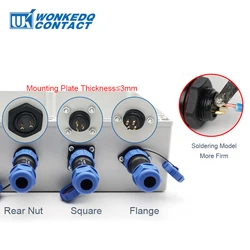 Waterproof Connector SP11 IP68 Male Plug & Female Socket Rear-nut Docking Panel Mount 2/3/4/5 Pin Cable Wire Aviation SP Connect