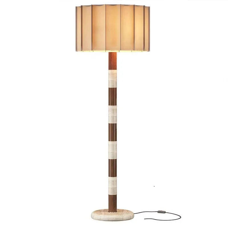 

Silent wind minimalist floor lamp, handmade pleated cloth hotel room study decorative desk lamp