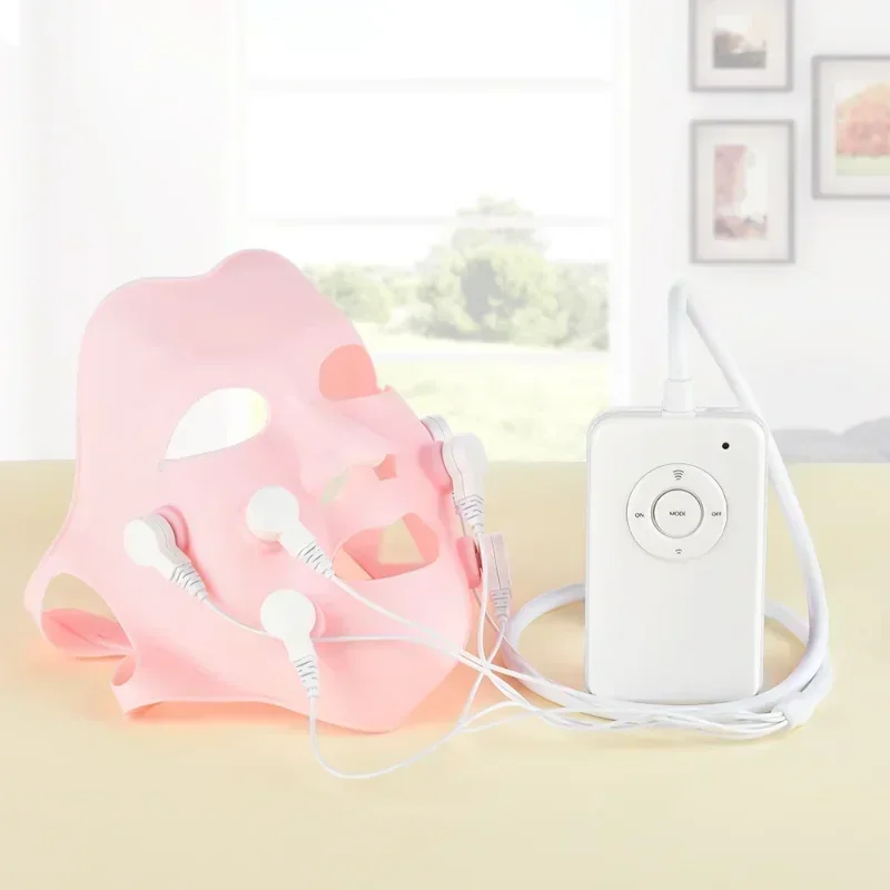 3d Siliconen Gezichtsmasker Elektrische Led Trillingen Schoonheid Massager Huidverjonging Anti-Rimpel Acne Verwijdering Face Spa Schoonheid