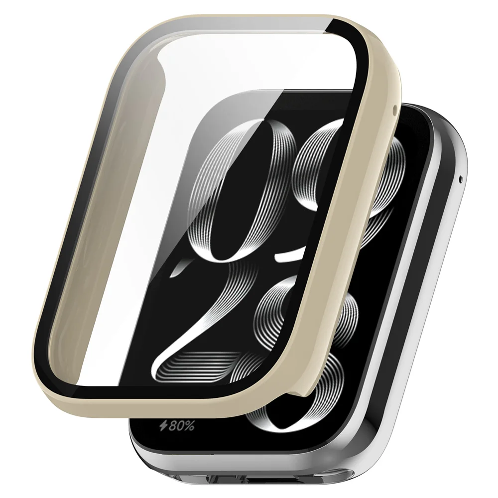 2in1 Case For Xiaomi Band 10 pro Case+Glass Film Coverage PC Hard Frame Cover With High-quality Tempered Glass Screen Protector