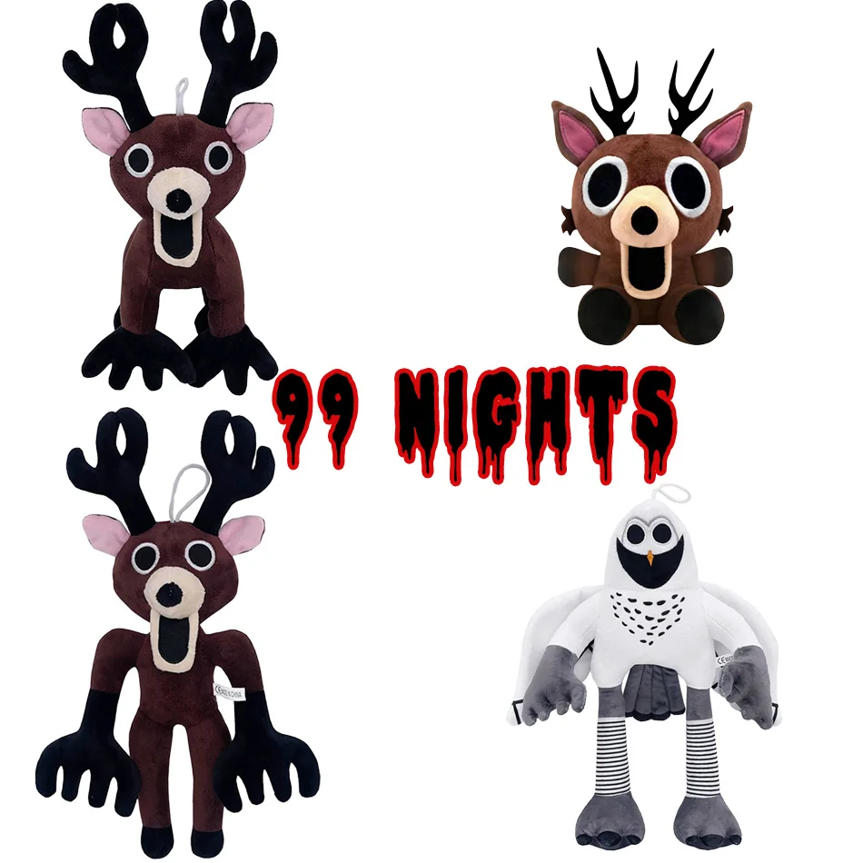 Nuovo MINISO Disponibile 99 notti Cervo Peluche Bambola 99 notti nella foresta Periferiche anime Giocattolo Regali di Natale di Halloween