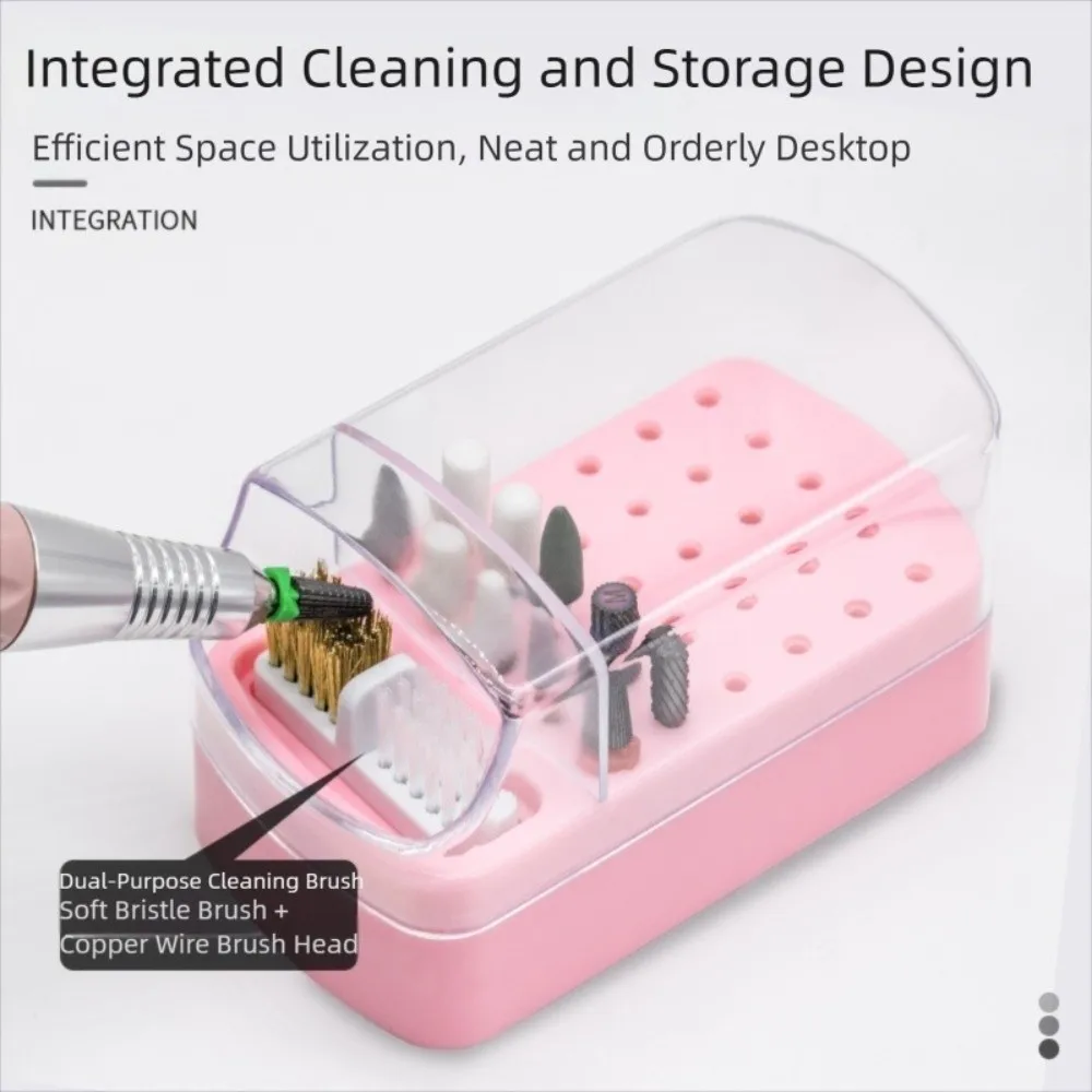 

Portable 30 Holes Nail Drill Bits Organizer Box Acrylic Nail Salon Nail Art Display Stand Nail Manicure Tool Home Nail Art