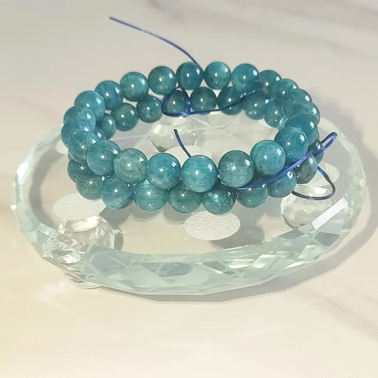 Wholesale High Quality Gemstone Natural Blue Apatite Bracelet For Fine Gift