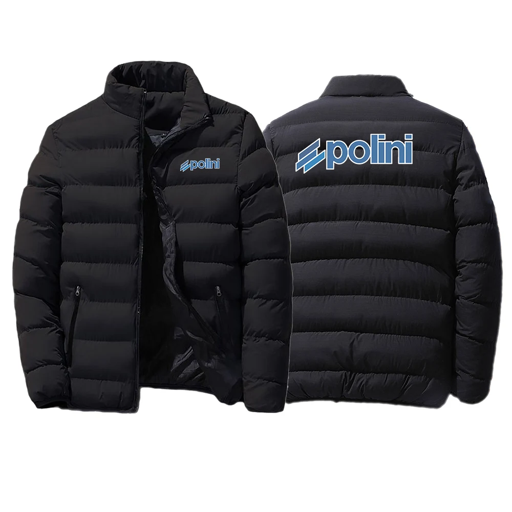 2026 Men's Casual Men's Waterproof Windbreaker Jacket Polini Logo Print Winter Warm Autumn Zip-Up Solid Color Coat Hoodies view 6