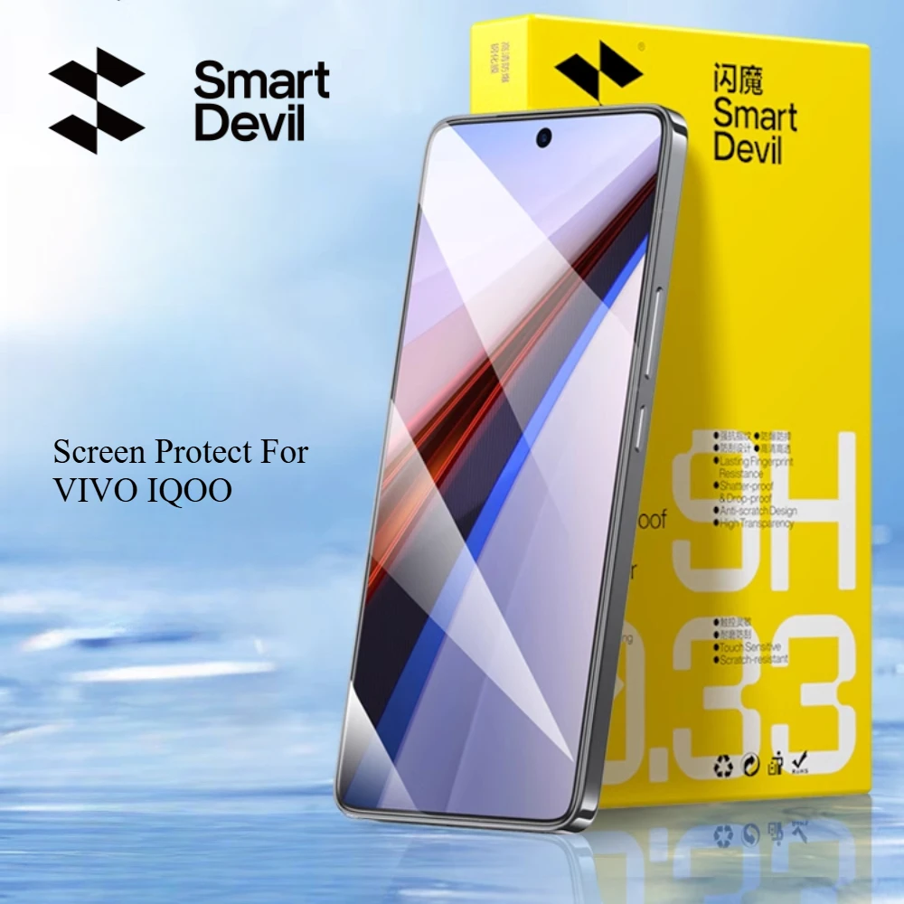 

SmartDevil Screen Protector for VIVO iQOO 13 12 11S 11 Neo8 Pro IQOO Neo8 HD Clear Tempered Glass Film Anti-fingerprint