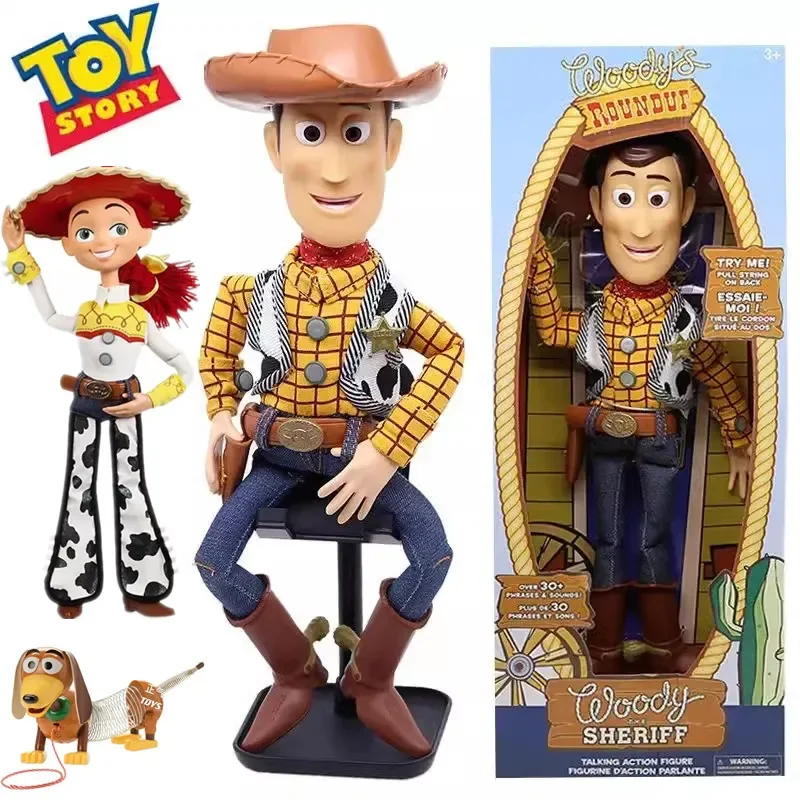 Toy Story Peripheral Doll Cowboy Woody Sheriff Tracy Voice Doll Hand Children's Christmas Birthday Gift Tabletop Decoration