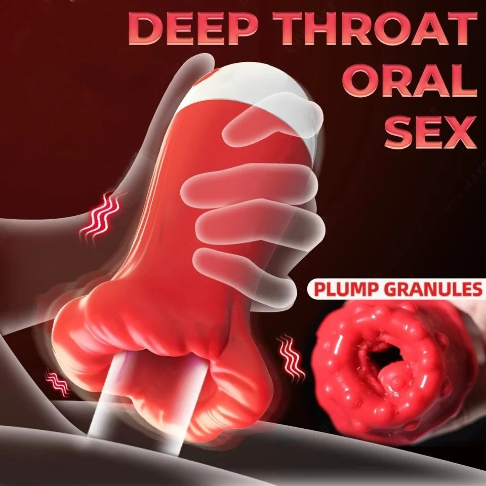 Deep Throat Sucking Male Penis Glans Training stimulator Training Cup Strong Extrusion Automatic Telescopic Oral Sex Masturbator