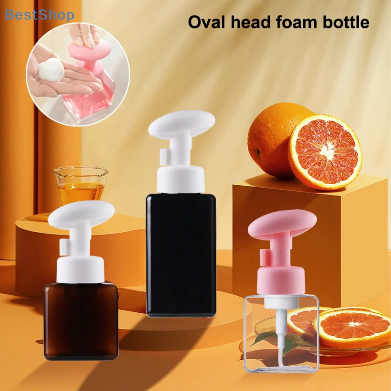 250 ml quadratische klare Flasche für flüssige Seife, Schlagsahne, Mousse-Punkte, Abfüllung, Shampoo, Lotion, Duschgel, Pumpflaschen für Seifenspender