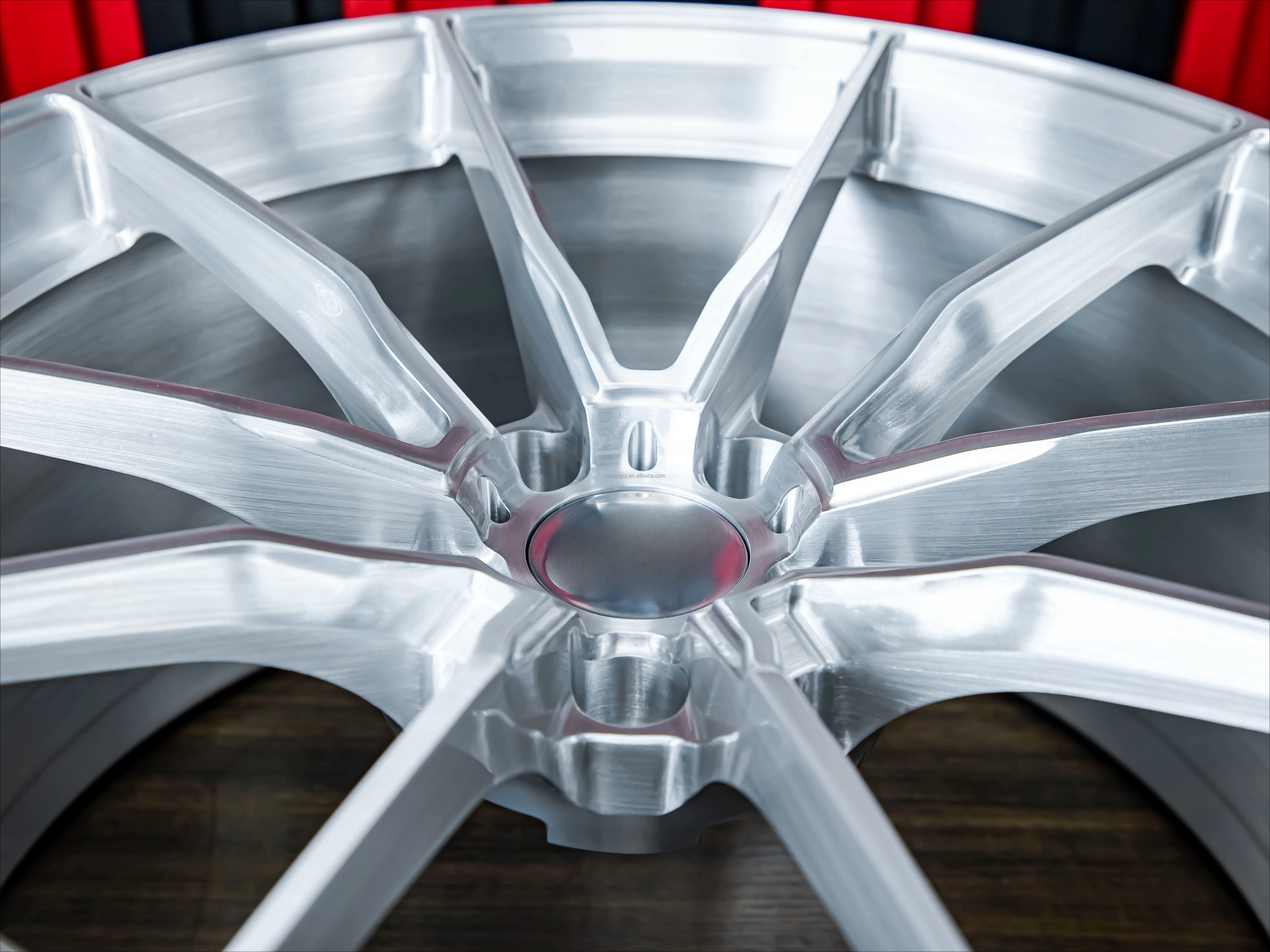 For New Brushed Silver Finish Customized Cap Monoblock Forged Aluminium Alloy 10J Multi Spoke Wheels for CT5-V