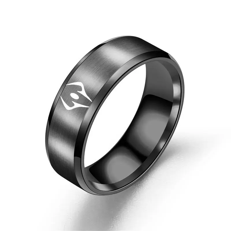 Anime Jujutsu Kaisen Rings Ryōmen Sukuna Cosplay Black Dead Eye Unisex Ring Prop Jewelry Gift Stainless steel Accessories