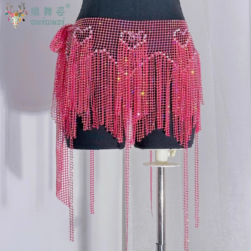 

Цепочка на талию для танца живота, рыболовная сеть, яркий бриллиант, русалка, набедренное полотенце, шаль для восточного танца, поясная цепочка с кисточками для женщин и девочек