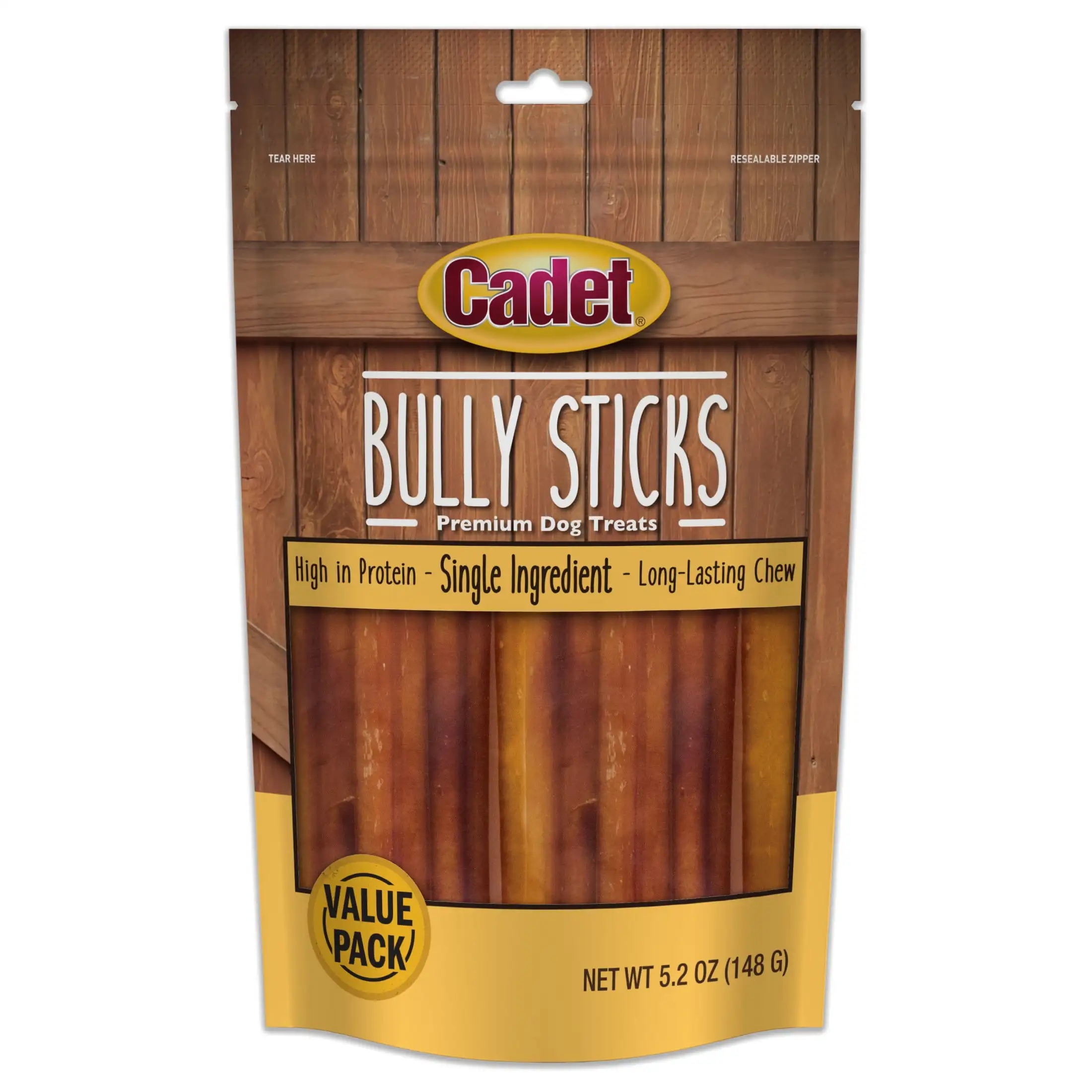 Bully Stick Dog Chews Small Size 5.2 Oz Natural Chew Treat for Puppies and Small Breeds