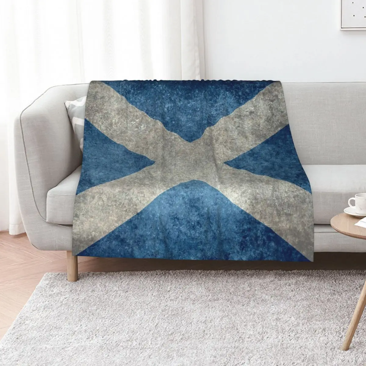 Flag of Scotland - Grungy Vintage version Throw Blanket Decorative Throw Vintage Winter beds For Baby Extra Large Throw Blankets