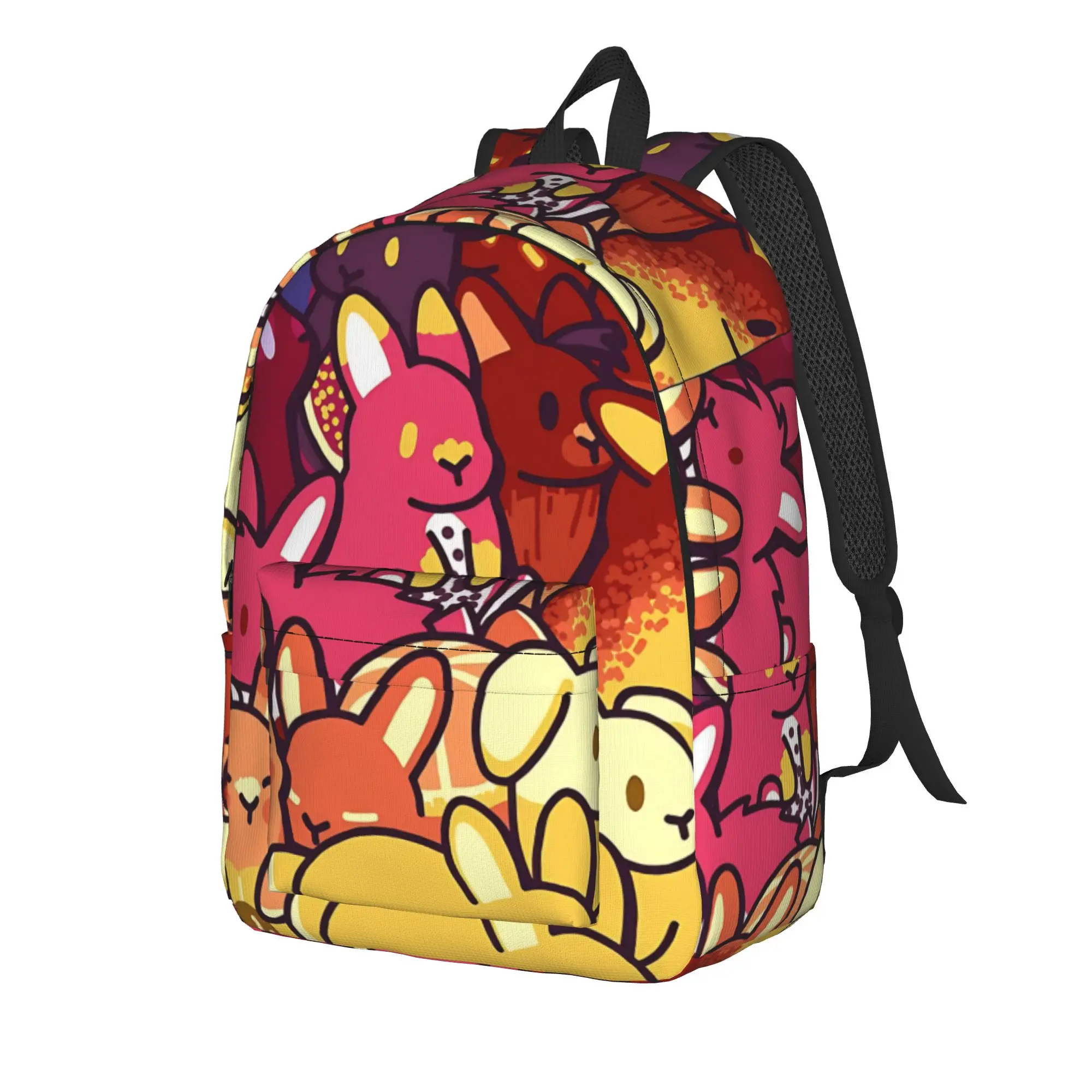 Back to school season Lightweight Fruit Themed Bookbag Bunny Men Women Adult Bookbag Backpack