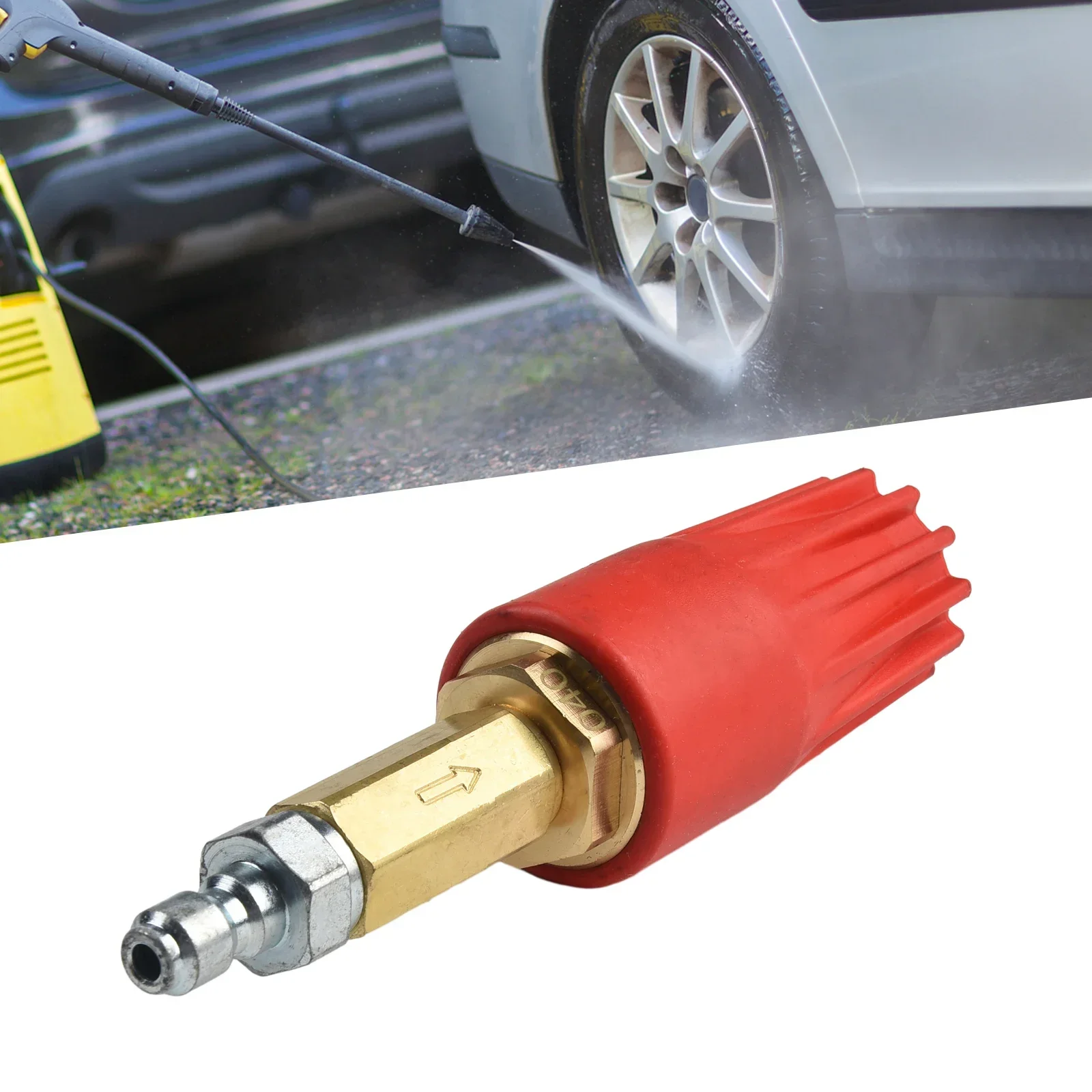 1PCS 5100 PSI Pressure Washer Rotating Nozzle 1/4 Male Quick Connect Inlet With A Filter Home Effictive Remove Dirt Accessories