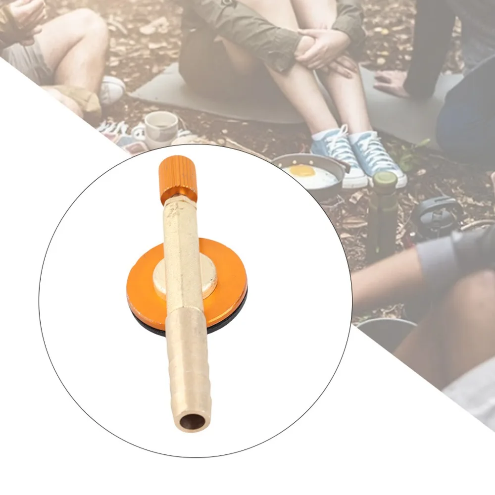Durable Brass Gas Refill Adapter Flat Cylinder Yellow Gas Stove Valve Valve Adapter Picnics