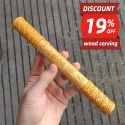 wood carving Sun Wukong Ruyi gold cudgel Exorcism decoration Home Room Office Wealth Luck Feng Shui Decor mindful present wood