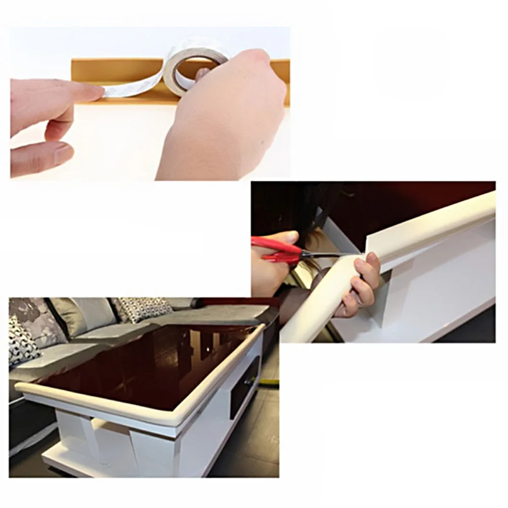 Protector de esquina de seguridad para bebés de 2m, tira anticolisión gruesa en forma de L, parachoques protector de borde de mesa Nbr duradero azul para muebles
