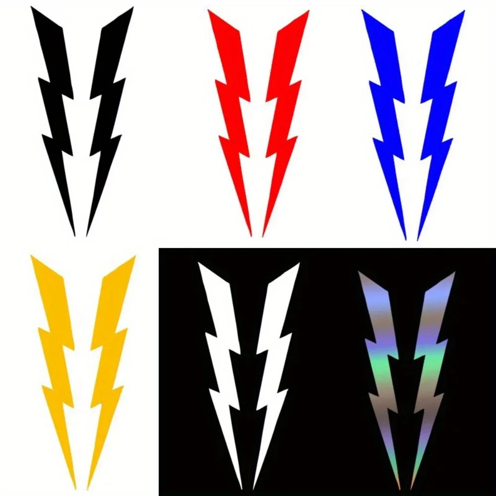1 SET Lightning Bolt wasserfeste Aufkleber – mehrfarbige Vinyl-Aufkleber für die Dekoration von Autos, Motorrädern und Fahrrädern