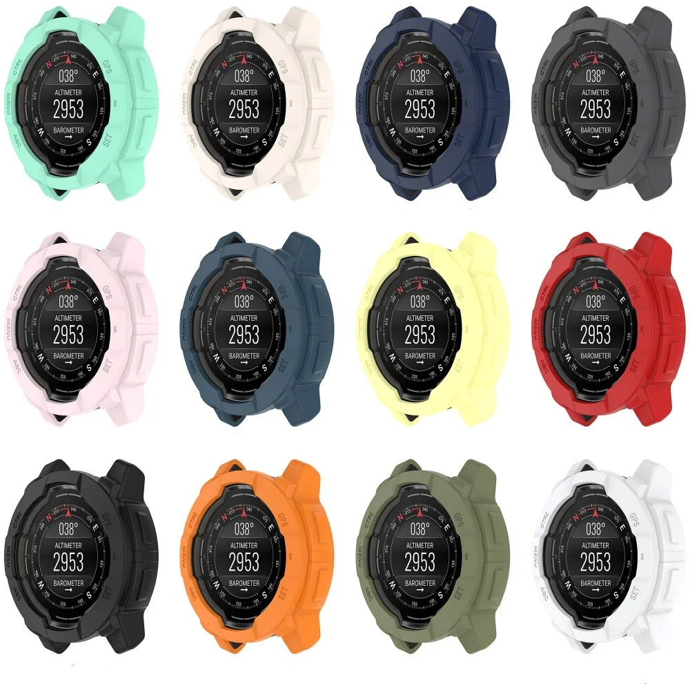 Защитный чехол-рамка для умных часов Garmin Instinct 3, мягкие силиконовые чехлы с рамкой, чехол