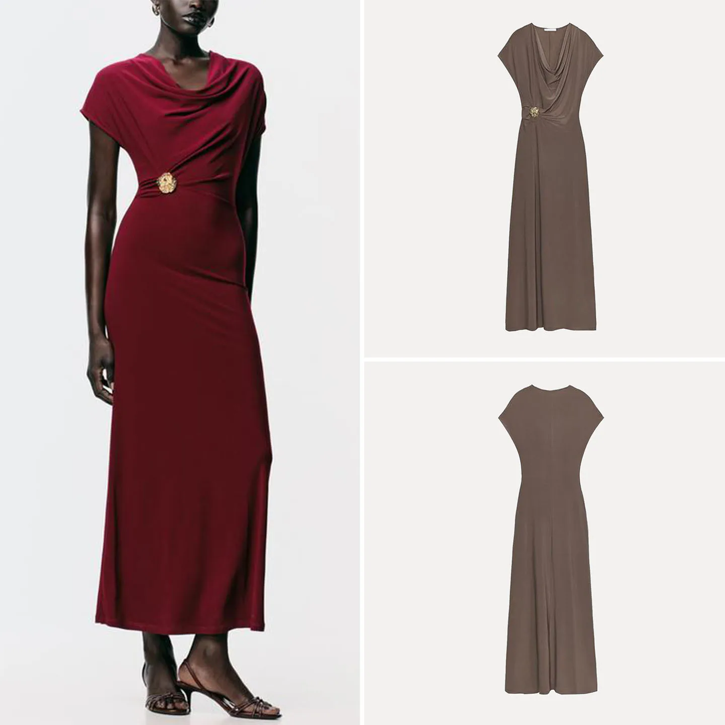 Vestido de Moda para Mujer Z, Estilo Nuevo 2025, Personalidad E, Falda Plegada, Estilo Europeo, Sin Mangas, Uso D...