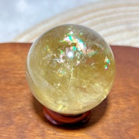 Healing Natural Crystal Brazil Rainbow Smokey Citrine Quartz Sphere Polished Ball High Quality Precious Home Decoration Gift Ore
